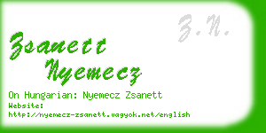 zsanett nyemecz business card